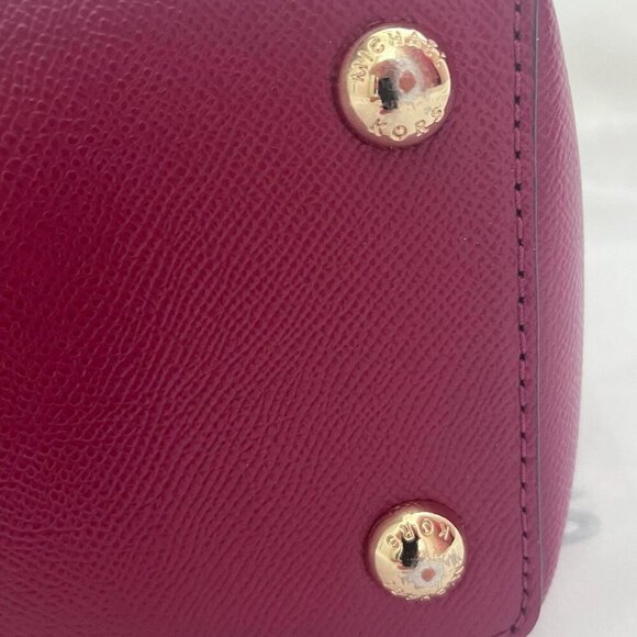 🎉HP🎉Michael kors Charlotte purse tote deep pink with dust bag EUC - Picture 11 of 14